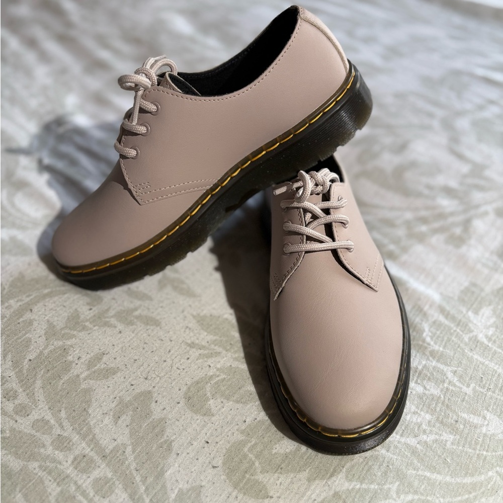 Dr. Martens Women's Lace-Up Flats in Light Pink